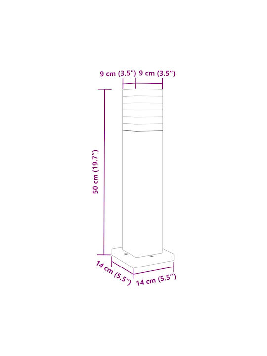 vidaXL Outdoor Floor Lamp Small Post 11W IP44 for E27 Socket Black