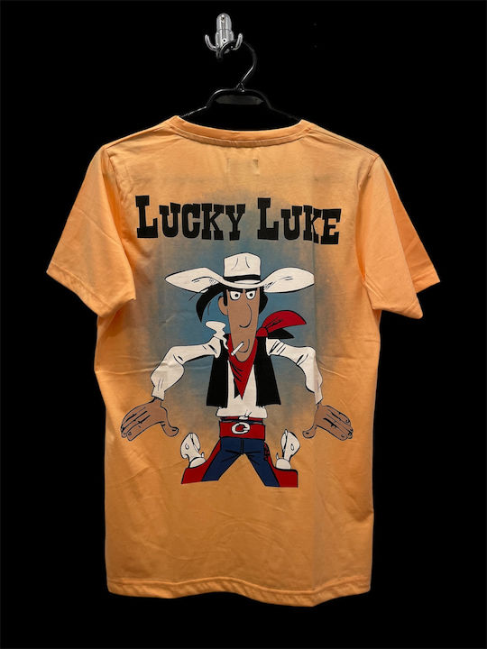 New Wave Lucky Luke T-shirt Πορτοκαλί