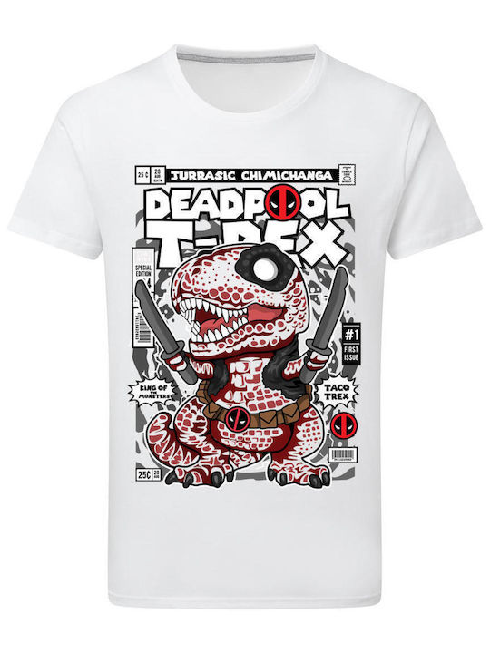 Deadpool Trex T-shirt Weiß