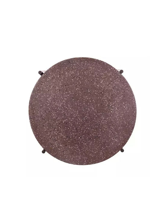 Sitting Room Outdoor Free Standing Metal Table Dark Brown 60x60xcm