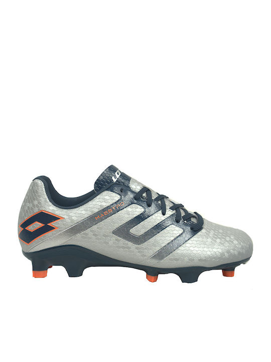 Lotto Maestro 700 V Football Shoes with Cleats Silver