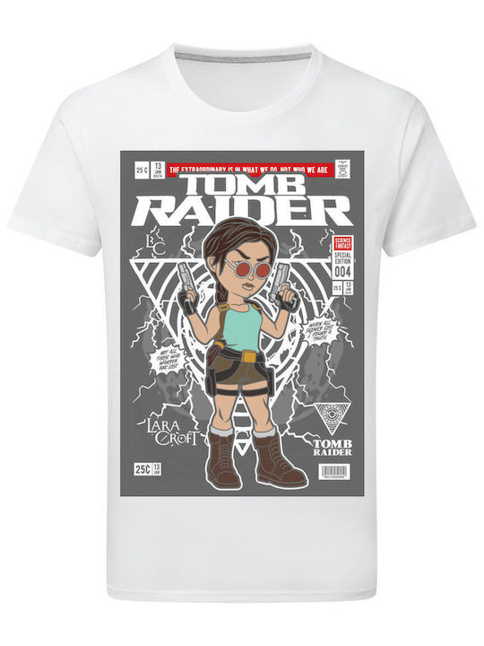 Pop Culture Lara Croft Tomb Raider T-shirt White