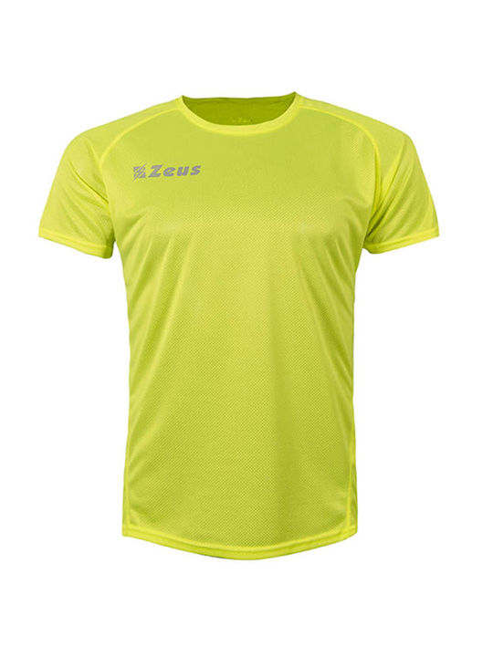 Zeus Maglia Fit Men's Athletic T-shirt Short Sleeve Yellow