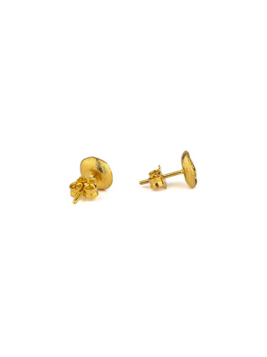 Kreisförmige oxidierte Silber 925 vergoldete Stecker Ohrringe 0cm x 0mm