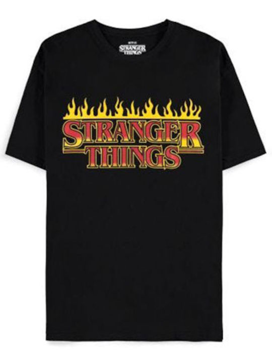 Difuzed Stranger Things - Fire Tricou Stranger Things Negru TS034153STT