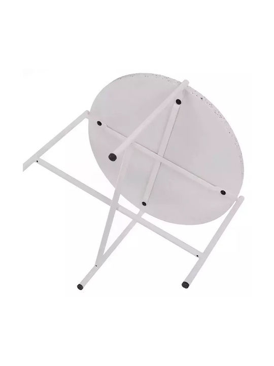 Tisch für kleine Außenbereiche Stabil White 60x60cm