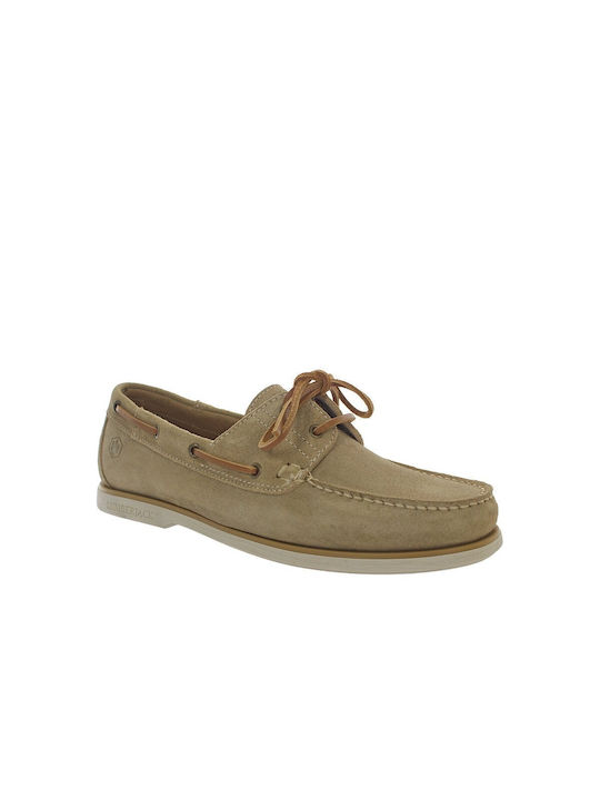 Lumberjack Men's Suede Boat Shoes Beige