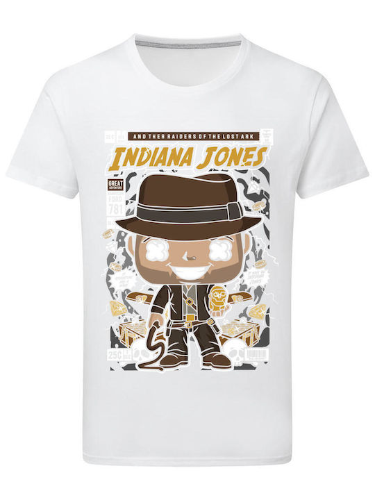 Indiana Jones Θεματική Μπλούζα με Στάμπα Λευκή