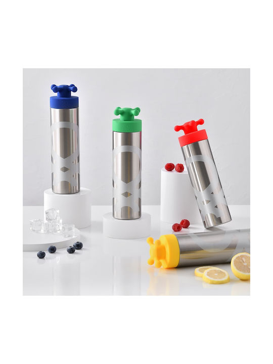 Benetton Sport Water Bottle Stainless Steel 500ml Red