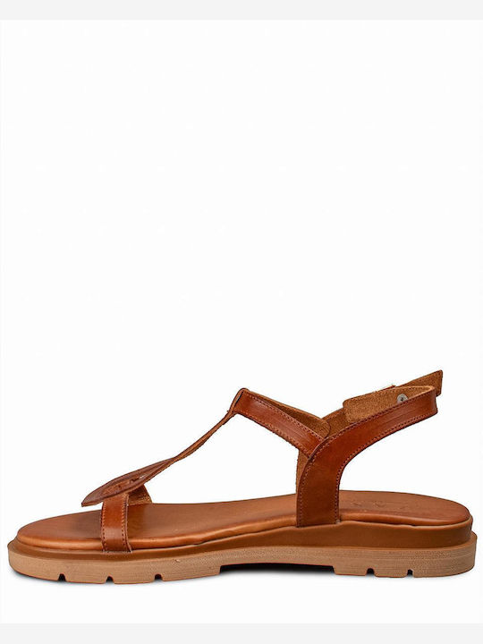 Zakro Collection Women's Flat Sandals in Tabac Brown Color