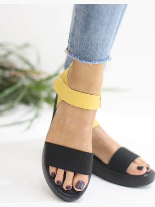 Γυναικεία Σανδάλια Flatforms Μαύρα