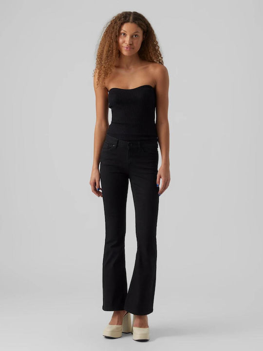 Vero Moda Women's Jean Trousers Flared Black