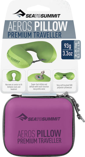 Sea to Summit Aeros Premium Μαξιλαράκι Ταξιδίου Πολυεστερικό Μωβ