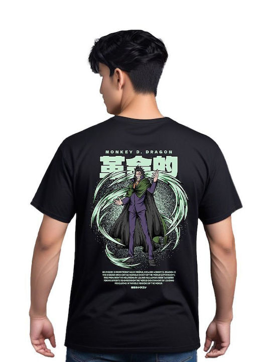 Pop Culture T-shirt Ein Stück Schwarz Drache