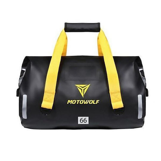 Motowolf Waterproof Motorcycle Tail Bag 66lt Black