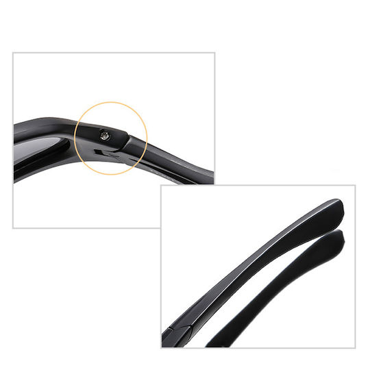 Techsuit Ochelari de ciclism 9309 cu Montură Negru și Lentile Polarizat