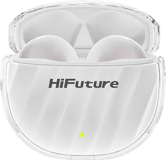 HiFuture FlyBuds 3 Bluetooth Handsfree Earphones with Sweat Resistance and Charging Case White