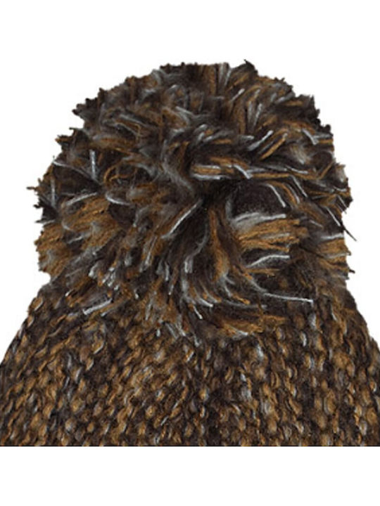 Pom Pom Beanie Beanie Knitted in Blue color