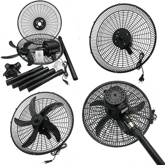 Uncle George Ανεμιστήρας Ορθοστάτης 55W Διαμέτρου 49cm Μαύρος