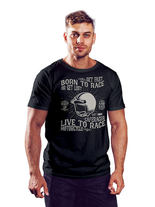 Pop Culture T-shirt Μαύρο Born To Race