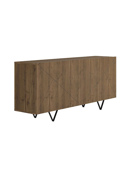 Sideboard Jakomen Wooden Open Walnut 180x41.7x80cm