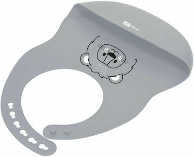 FreeOn Bib Silicone with Pocket Grey for 6 m+