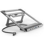 HAMA Connect2Office USB-C Docking Station mit HDMI/DisplayPort 4K PD Ethernet Gray