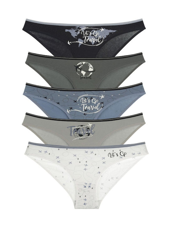 Βαμβακερά Femei Slip MultiPack Gri