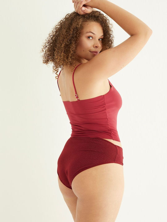 Sexen Bumbac Femeie Alunecare Burgundy