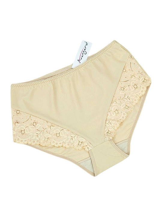 Talie înaltă Femeie Slip Beige