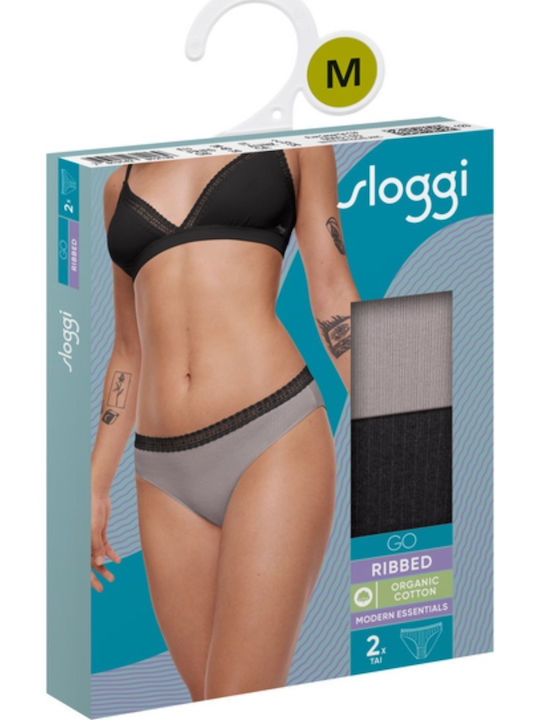 Go Ribbed H Damen Slip 2Pack Black