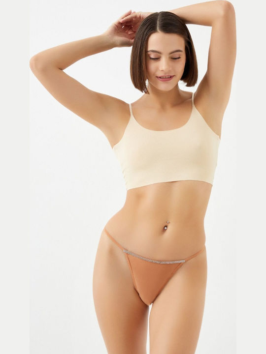 Melissa Γυναικείο String Μπρονζέ