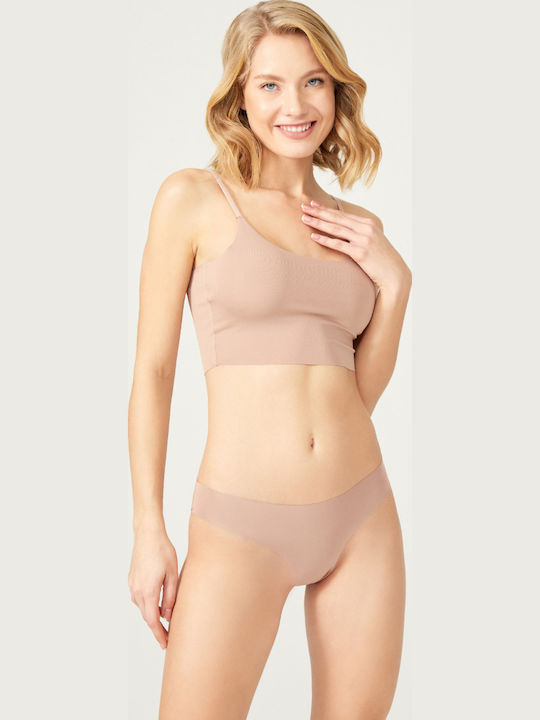 Femeie Slip fără cusături Pastel Beige