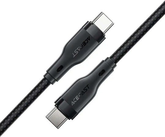 Acefast Braided USB 2.0 Cable USB-C male - USB-C 60W Μαύρο 1m C8-03