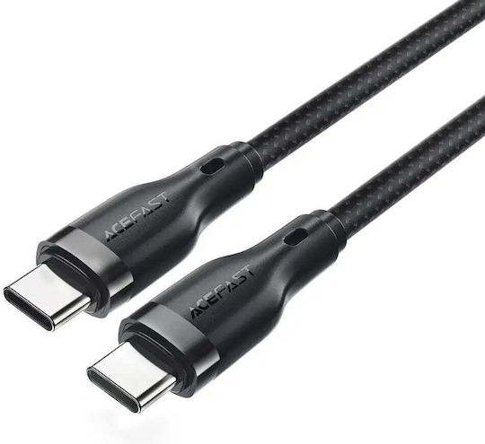 Acefast Braided USB 2.0 Cable USB-C male - USB-C 60W Μαύρο 1m C8-03
