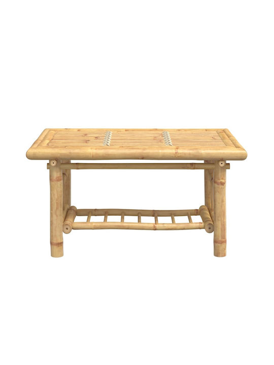 Tisch für kleine Außenbereiche aus Bambus Stabil Brown 70x45x36cm