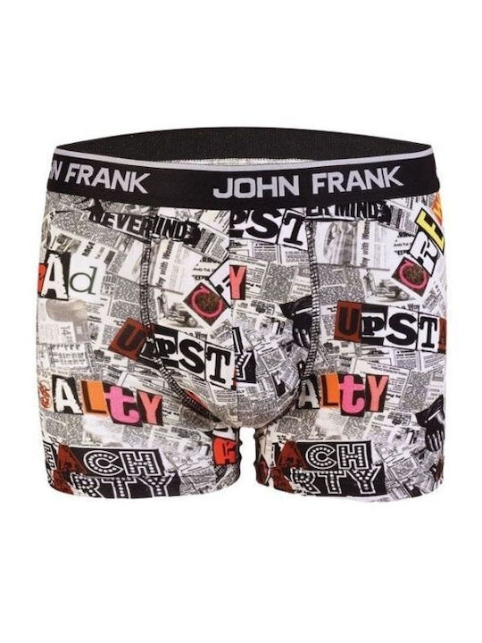 John Frank News Boxeri pentru bărbați Multicolor cu modele 1Pachet