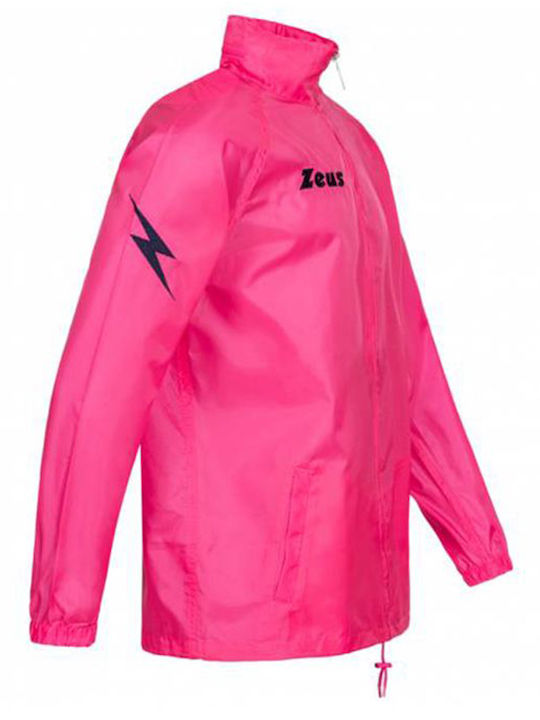 Kway Rain Μπουφάν Αδιάβροχο και Αντιανεμικό Ροζ