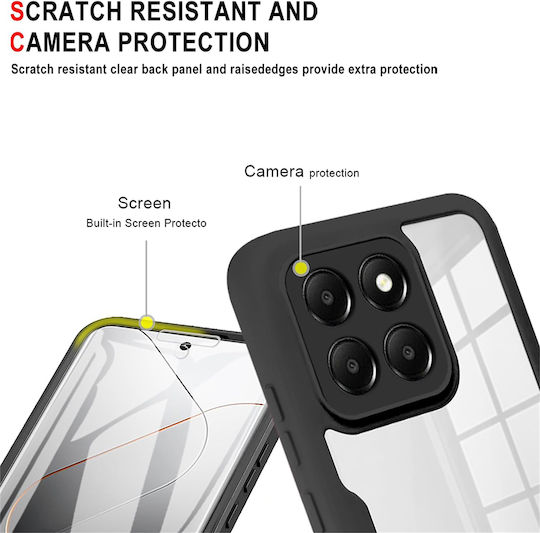 Techsuit ColorVerse 360 Full Cover Silicone Set with Tempered Glass Black Xiaomi 14