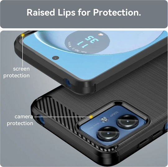 Techsuit Carbon Back Cover Σιλικόνης Μπλε (Moto G14)