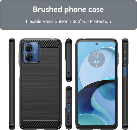 Techsuit Carbon Back Cover Σιλικόνης Μπλε (Moto G14)