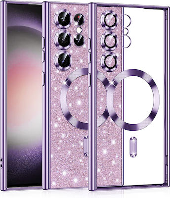 Techsuit Luxury Glitter Magsafe Samsung Galaxy S23 Ultra Light Purple