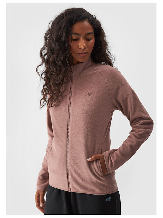 Fleece Jachetă de damă în Roz Culoare