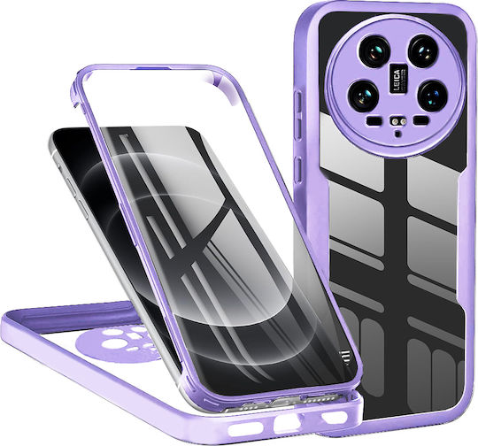 Techsuit ColorVerse 360 Full Cover Σιλικόνης Σετ με Τζαμάκι Μωβ (Xiaomi 14 Ultra)