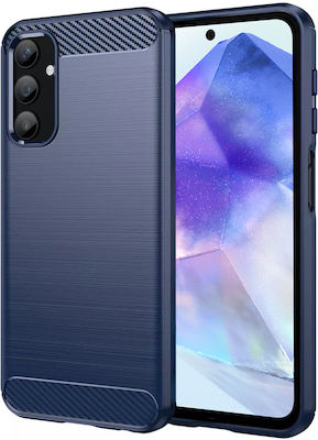 Techsuit Carbon Back Cover Silicone Blue (Galaxy A55)