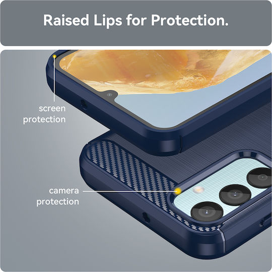 Techsuit Carbon Back Cover Σιλικόνης Μπλε (Galaxy M15)