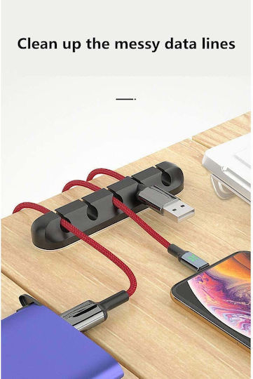 Kabelclips-Organizer Schwarz