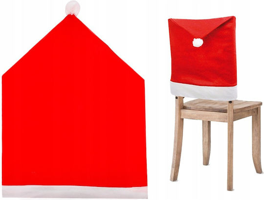 Set de huse pentru spătarul scaunului Zola 6 bucăți model pălărie de Moș Crăciun 65x50 cm