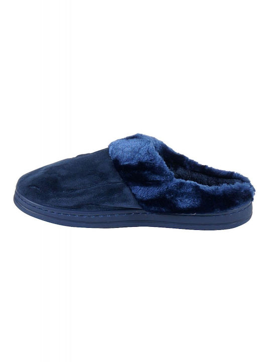 G Secret Men's Slippers with Fur Blue