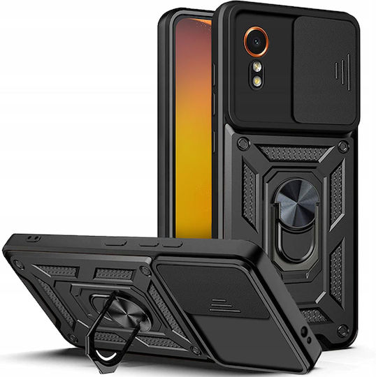 Techsuit Camshield Umschlag Rückseite Kunststoff / Silikon Schwarz (Samsung Galaxy Xcover7)